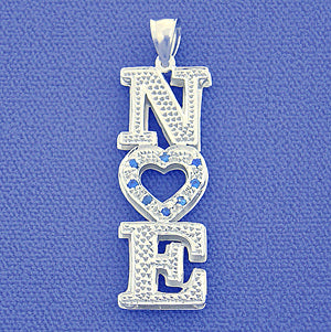 Silver Double Plates Initial Heart Pendant Birthstone SI61