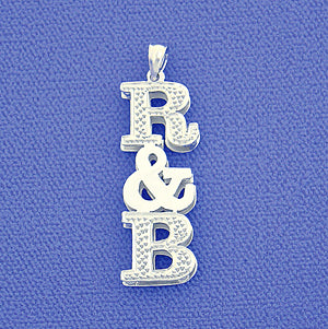 Stering Silver Double Initial Pendant Couple SI65