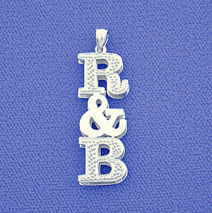 Silver Monogram Initial Engraved Star Charm Necklace SC_25C - Soul