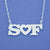 Silver Personalized Initials Pendant Necklace w-Heart SI42