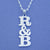 Silver Personalized Two Initials Pendant Necklace SI45