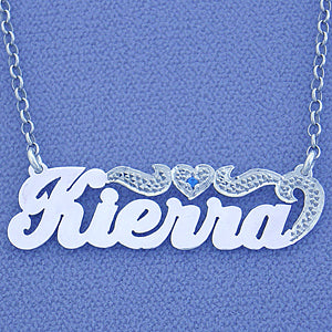 Sterling Silver Personalized Name Plate Necklace Jewelry SN84