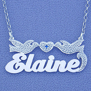 Sterling Silver Personalized Name Plate Necklace Jewelry SN87