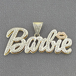 Gold Personalized Nicki Minaj Barbie Name Pendant Necklace ND62
