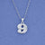 Sterling Silver Double Plated Any Single Number Pendant SP51