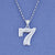 Silver Double Plated Any Single Number Pendant SP52