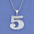 Silver Double Plated Any Single Number Pendant SP53