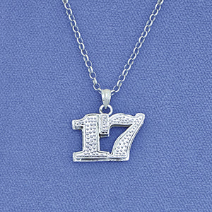Sterling Silver Double Plated Any Two Numbers Pendant SP61
