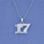 Sterling Silver Double Plated Any Two Numbers Pendant SP61