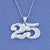 Sterling Silver Double Plated Any Two Numbers Pendant SP62