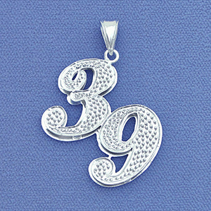 Sterling Silver Double Plated Any Two Numbers Pendant SP67