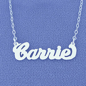 Sex and the City Carrie Style Silver choker Name Necklace SN11S