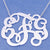 Sterling Silver 3 Initials Monogram Necklace 2 1-8 Inch SM_35C