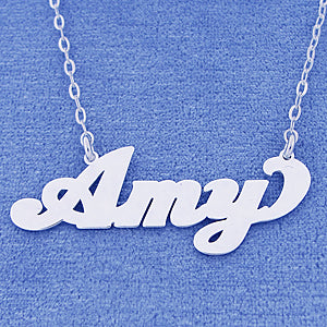 Personalized Silver Christina Applegate Amy Name Necklace SN12U