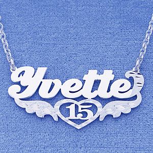 Personalized Sterling Silver Sweet 15 Name Necklace Jewelry SN_40