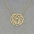 Small Solid Gold Circle Monogram Necklace 5-8 inch Diameter GM_40C