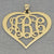10k-14k Gold 3 Initial Heart Monogram Pendant 1 1-2 Inch GM58