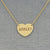 14k or 10k Solid Gold Personalized Name Engraved Heart Disc Charm Minimal Necklace GC22C