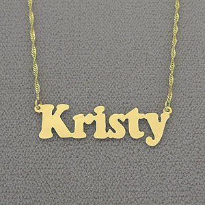 Small Size 14-10kt Gold Any Name Necklace Jewelry NN23S