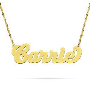 Small Size Gold Personalized Carrie Name Necklace Jewelry NN03