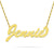 Small Personalized Gold Script Name Necklace Jewelry NN05