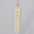 Personalized Vertical Bar 1.5 Inch Pendant Solid Gold Fine Jewelry GC17