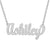 Small Silver Personalized Choker Cursive Name Necklace SN02