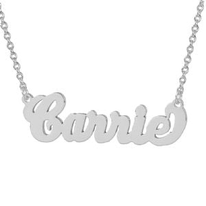 Sex and the City Carrie Style Silver choker Name Necklace SN03