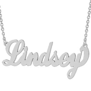 Silver Personalized Script Name Necklace SN20
