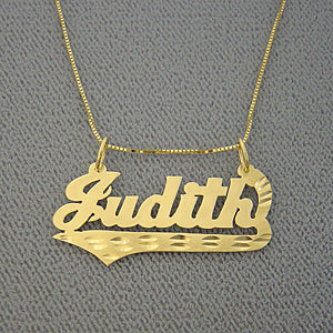 10k-14k Gold Personalized Junior Size Name Necklace Pendant BP06