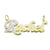 Solid 10K or 14K Real Gold Personalized Jewelry Double Plates Script Name Pendant Two Tone Fine Jewelry ND02