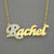 Solid 10K or 14K Real Gold Personalized Jewelry Double Plates Script Name Pendant Two Tone Fine Jewelry ND02