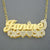 Large Size Personalize Gold Name Pendant Diamond 3D Double Plate ND13