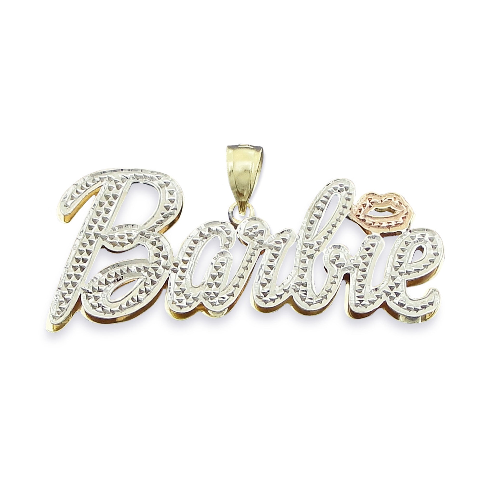 Small 10k or 14k Solid Real Gold Personalized Nicki Minaj Barbie Name -  Soul Jewelry