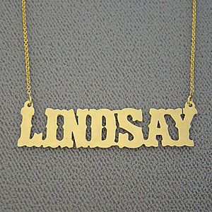 Gold Personalized Name Necklace Jewelry western style font NN24