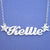 Silver Personalized Name Necklace with Stars SN61